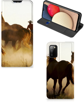 B2Ctelecom Bookcase Samsung Galaxy M02s | A02s Smart Cover Cowboy