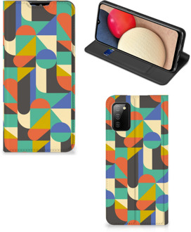 B2Ctelecom Bookcase Samsung Galaxy M02s | A02s Smart Cover Funky Retro