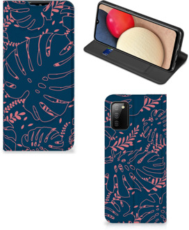 B2Ctelecom Bookcase Samsung Galaxy M02s | A02s Smartphone Hoesje Palm Leaves