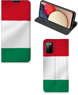 B2Ctelecom Bookcase Samsung Galaxy M02s | A02s Telefoonhoesje met Pasjeshouder Hongaarse Vlag