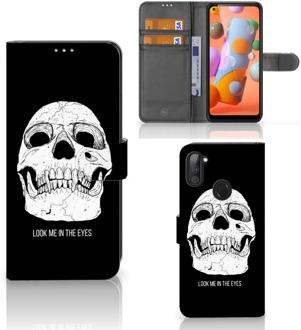 B2Ctelecom Bookcase Samsung Galaxy M11 | A11 GSM Hoesje Skull Eyes