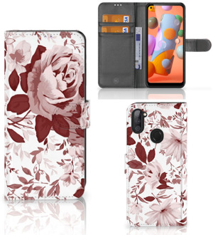 B2Ctelecom Bookcase Samsung Galaxy M11 | A11 GSM Hoesje Watercolor Flowers