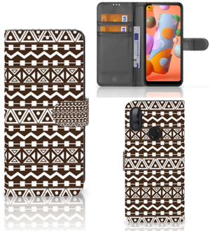 B2Ctelecom Bookcase Samsung Galaxy M11 | A11 Hoesje Aztec Brown