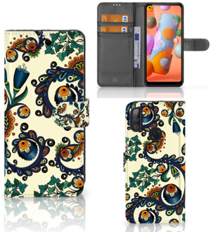 B2Ctelecom Bookcase Samsung Galaxy M11 | A11 Hoesje Barok Flower