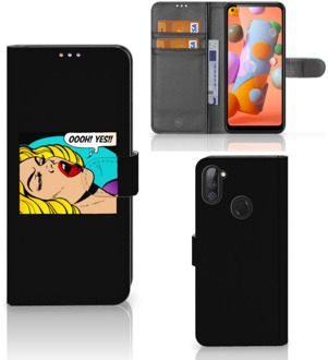 B2Ctelecom Bookcase Samsung Galaxy M11 | A11 Hoesje Popart Oh Yes