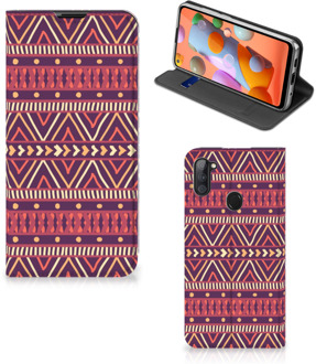 B2Ctelecom Bookcase Samsung Galaxy M11 | A11 Smart Cover Aztec Purple