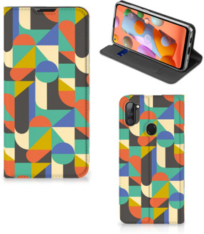 B2Ctelecom Bookcase Samsung Galaxy M11 | A11 Smart Cover Funky Retro