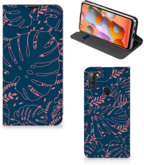 B2Ctelecom Bookcase Samsung Galaxy M11 | A11 Smartphone Hoesje Palm Leaves