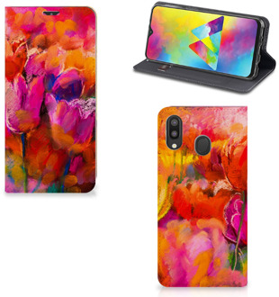 B2Ctelecom Bookcase Samsung Galaxy M20 Tulpen