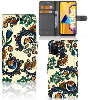 B2Ctelecom Bookcase Samsung Galaxy M21 Hoesje Barok Flower