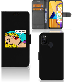 B2Ctelecom Bookcase Samsung Galaxy M21 Hoesje Popart Oh Yes