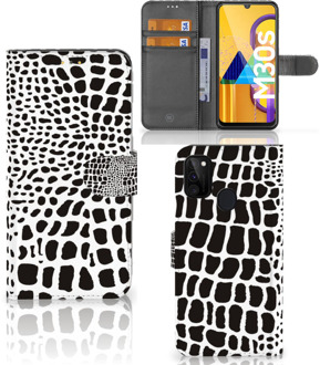 B2Ctelecom Bookcase Samsung Galaxy M21 Telefoon Hoesje Slangenprint