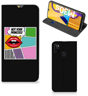 B2Ctelecom Bookcase Samsung Galaxy M21 Telefoonhoesje Popart Princess