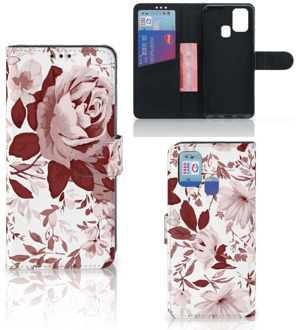 B2Ctelecom Bookcase Samsung Galaxy M31 GSM Hoesje Watercolor Flowers