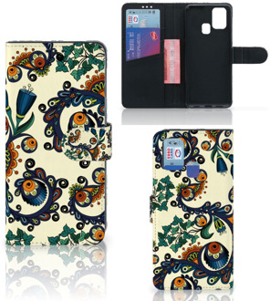 B2Ctelecom Bookcase Samsung Galaxy M31 Hoesje Barok Flower