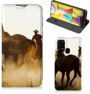 B2Ctelecom Bookcase Samsung Galaxy M31 Smart Cover Cowboy