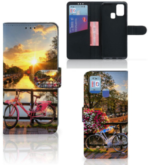 B2Ctelecom Bookcase Samsung Galaxy M31 Telefoon Hoesje Amsterdamse Grachten