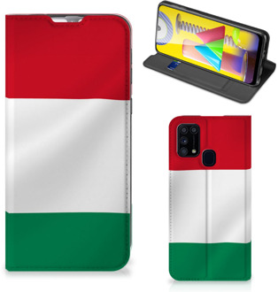 B2Ctelecom Bookcase Samsung Galaxy M31 Telefoonhoesje met Pasjeshouder Hongaarse Vlag