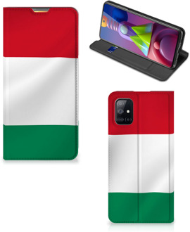 B2Ctelecom Bookcase Samsung Galaxy M51 Telefoonhoesje met Pasjeshouder Hongaarse Vlag