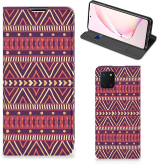 B2Ctelecom Bookcase Samsung Galaxy Note 10 Lite Smart Cover Aztec Purple