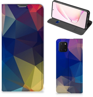 B2Ctelecom Bookcase Samsung Galaxy Note 10 Lite Telefoon Hoesje Polygon Dark