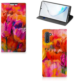 B2Ctelecom Bookcase Samsung Galaxy Note 10 Tulpen