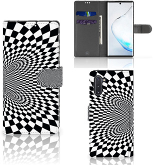 B2Ctelecom Bookcase Samsung Galaxy Note 10 Zwart-Wit Design Illusie