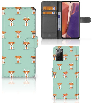 B2Ctelecom Bookcase Samsung Galaxy Note 20 Smartphone Hoesje Pups