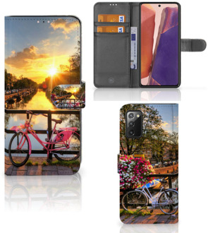 B2Ctelecom Bookcase Samsung Galaxy Note 20 Telefoon Hoesje Amsterdamse Grachten