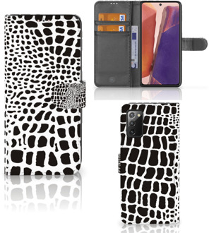 B2Ctelecom Bookcase Samsung Galaxy Note 20 Telefoon Hoesje Slangenprint