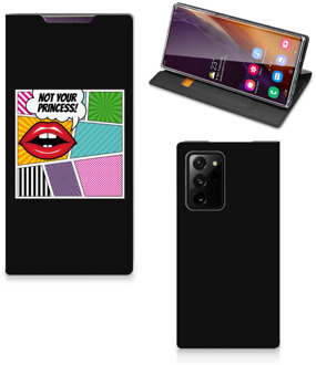 B2Ctelecom Bookcase Samsung Galaxy Note 20 Ultra Telefoonhoesje Popart Princess