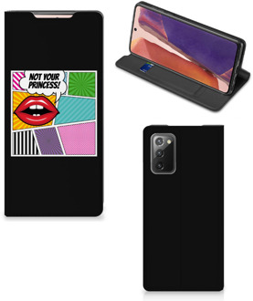 B2Ctelecom Bookcase Samsung Galaxy Note20 Telefoonhoesje Popart Princess