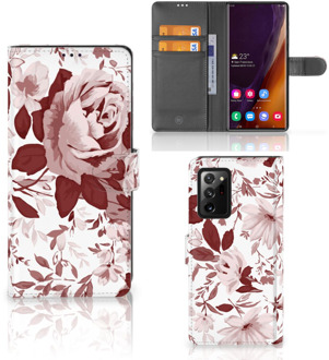 B2Ctelecom Bookcase Samsung Galaxy Note20 Ultra GSM Hoesje Watercolor Flowers