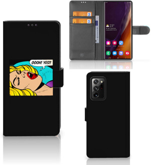 B2Ctelecom Bookcase Samsung Galaxy Note20 Ultra Hoesje Popart Oh Yes