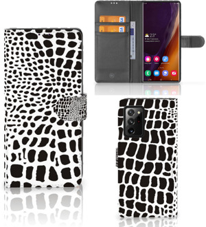 B2Ctelecom Bookcase Samsung Galaxy Note20 Ultra Telefoon Hoesje Slangenprint