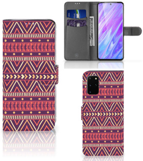 B2Ctelecom Bookcase Samsung Galaxy S20 Plus Telefoon Hoesje Aztec Purple