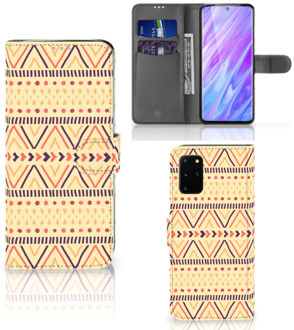 B2Ctelecom Bookcase Samsung Galaxy S20 Plus Telefoon Hoesje Aztec Yellow