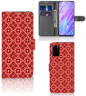 B2Ctelecom Bookcase Samsung Galaxy S20 Plus Telefoon Hoesje Batik Red