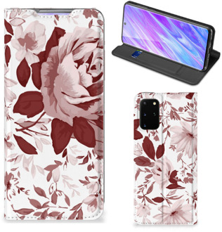 B2Ctelecom Bookcase Samsung Galaxy S20 Plus Watercolor Flowers