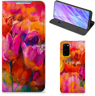 B2Ctelecom Bookcase Samsung Galaxy S20 Tulpen