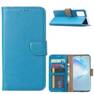 B2Ctelecom Bookcase Samsung Galaxy S20 Ultra Hoesje met Pasjeshouder Turquoise/Blauw