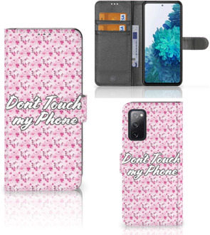 B2Ctelecom Bookcase Samsung Galaxy S20FE Hoesje Flowers Pink DTMP