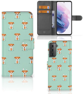 B2Ctelecom Bookcase Samsung Galaxy S21 Plus Smartphone Hoesje Pups