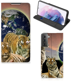 B2Ctelecom Bookcase Samsung Galaxy S21 Plus Smartphone Hoesje Roofdieren