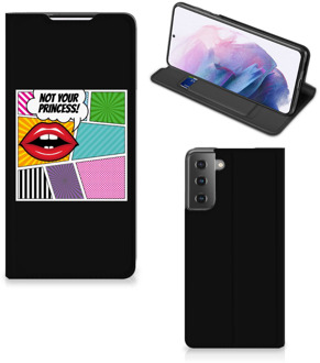 B2Ctelecom Bookcase Samsung Galaxy S21 Plus Telefoonhoesje Popart Princess