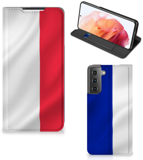 B2Ctelecom Bookcase Samsung Galaxy S21 Smart Cover Franse Vlag