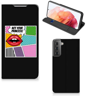 B2Ctelecom Bookcase Samsung Galaxy S21 Telefoonhoesje Popart Princess