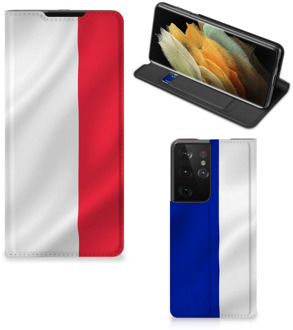 B2Ctelecom Bookcase Samsung Galaxy S21 Ultra Smart Cover Franse Vlag