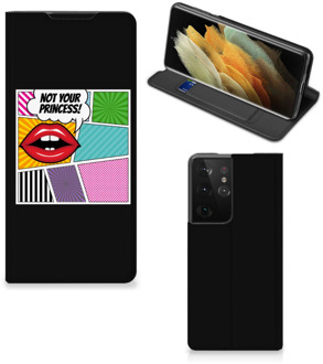 B2Ctelecom Bookcase Samsung Galaxy S21 Ultra Telefoonhoesje Popart Princess