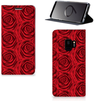 B2Ctelecom Bookcase Samsung Galaxy S9 Red Roses